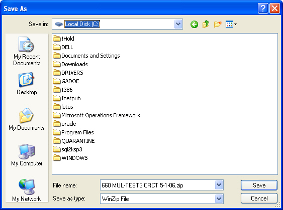 The Save As dialog box
