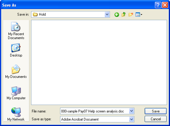 The Save As dialog box