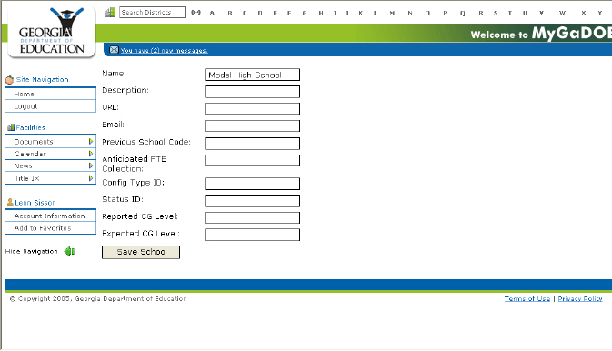 An example Search Result Edit page