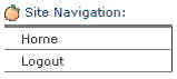 The Site Navigation menu